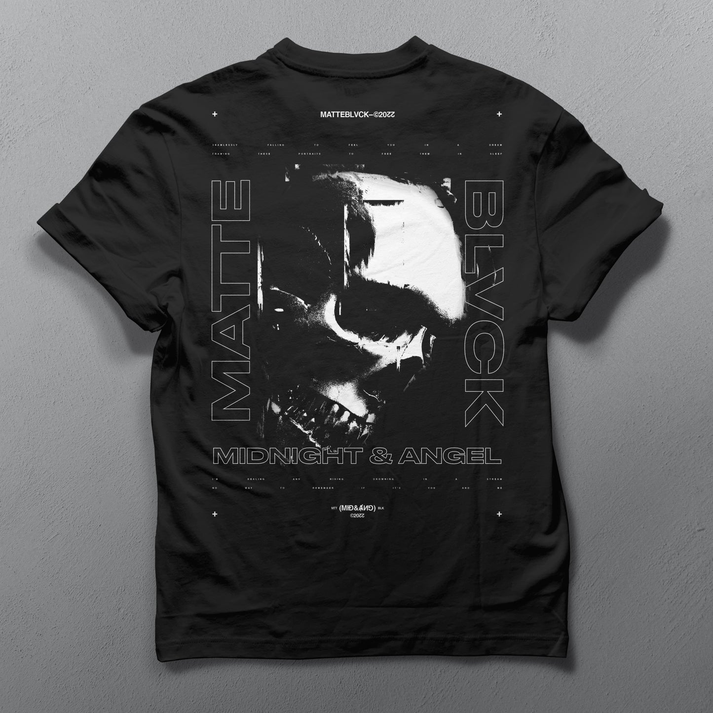 Matte Blvck - Midnight & Angel (Back Print Tee)
